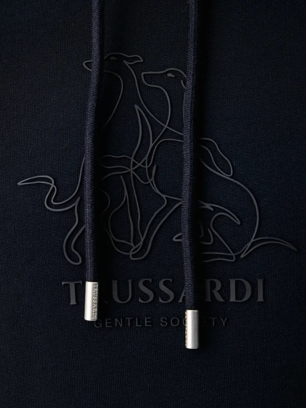 Trussardi Gentle Society logo-appliqué hoodie Blauw