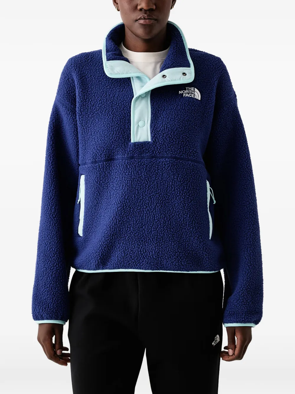 The North Face Cragmont 1 2 snap fleece jacket Blauw