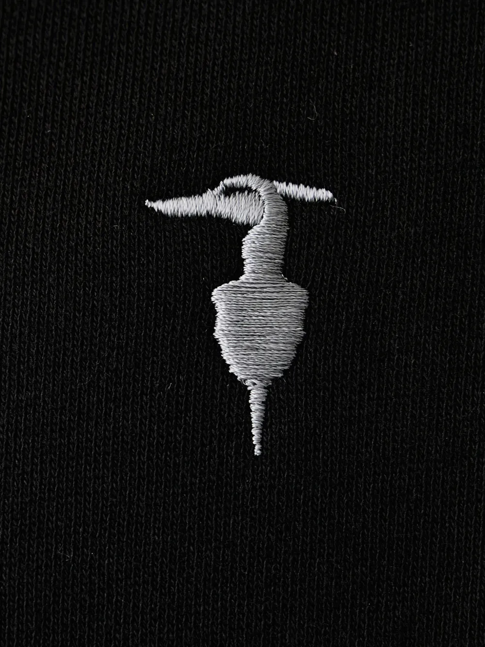Trussardi logo-embroidered zip-up hoodie Zwart