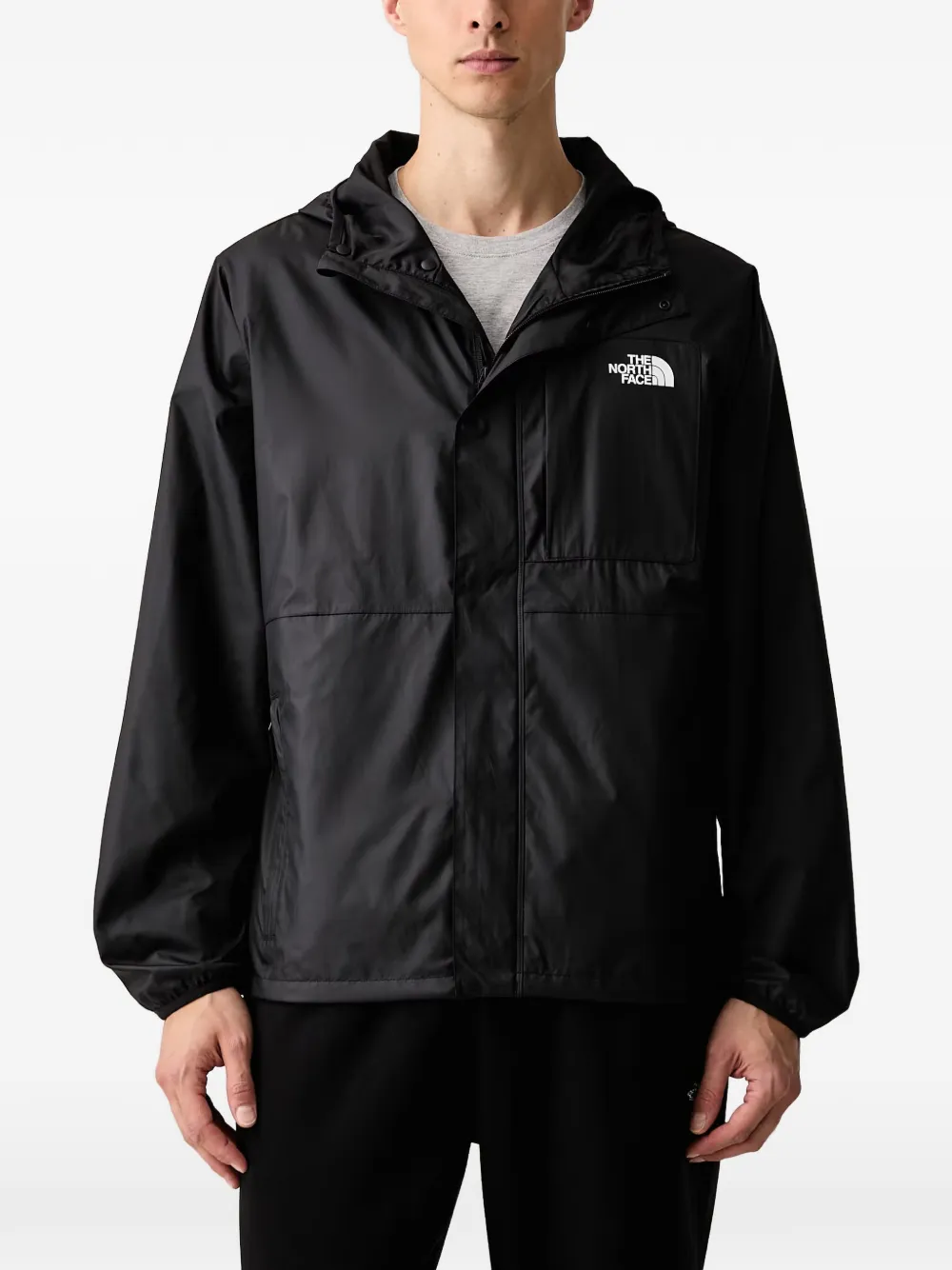 The North Face ripstop hooded jacket Zwart