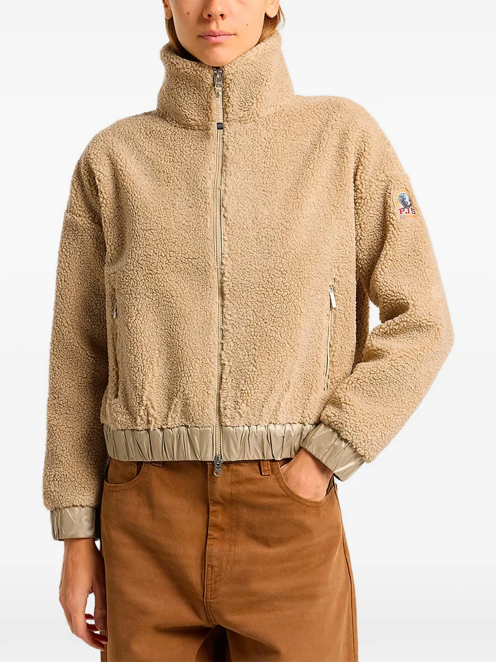 Parajumpers Sori fleece-texture zip-up jacket Beige