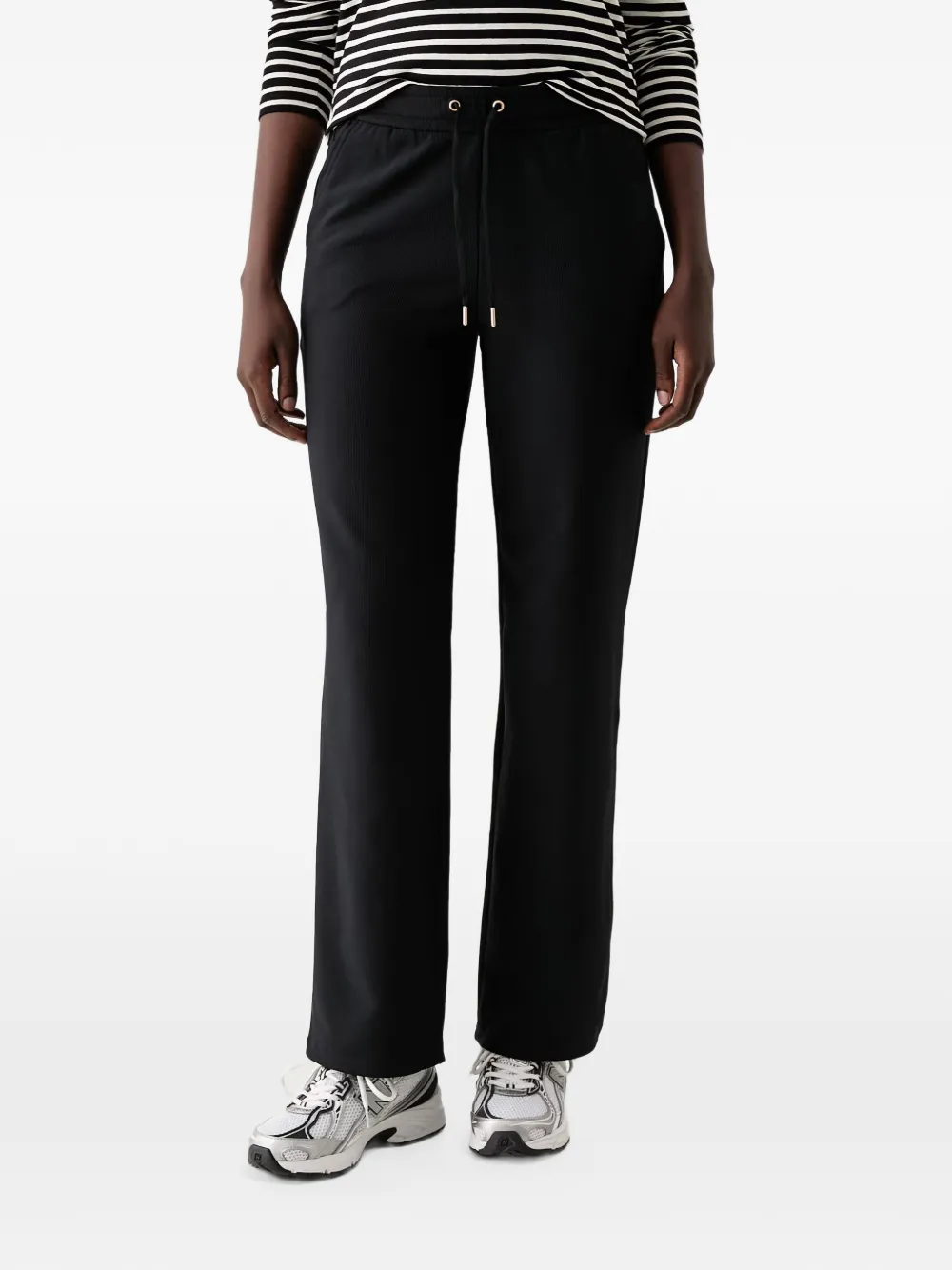 Skechers Go Luxe drawstring ribbed-knit trousers - Nero