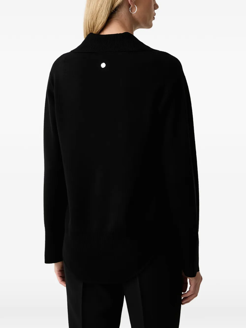 Silvian Heach V-neck polo sweater Zwart