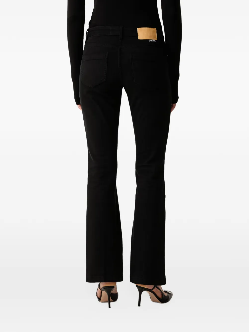 Silvian Heach mid-rise flared jeans Zwart