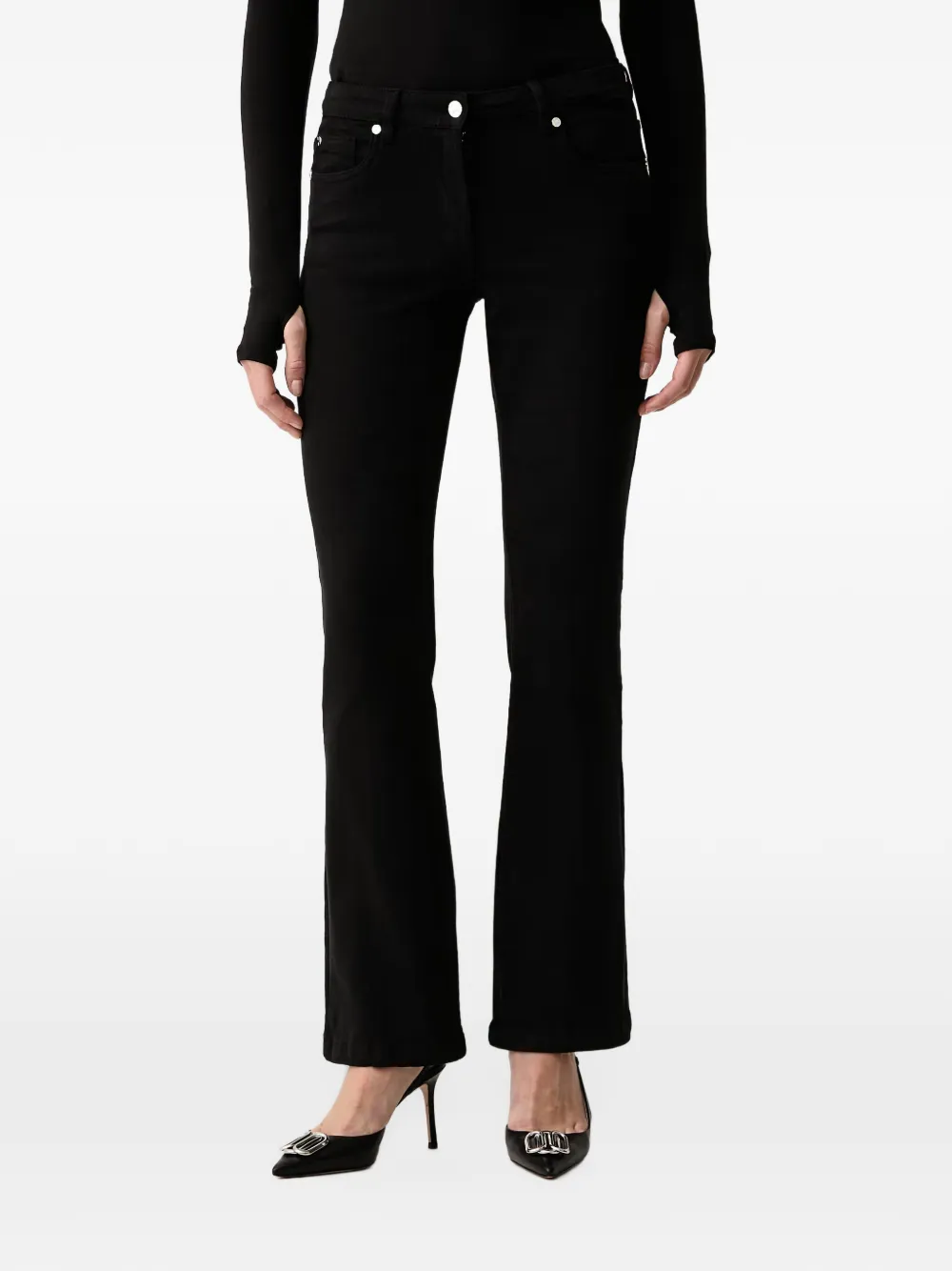 Silvian Heach mid-rise flared jeans - Nero