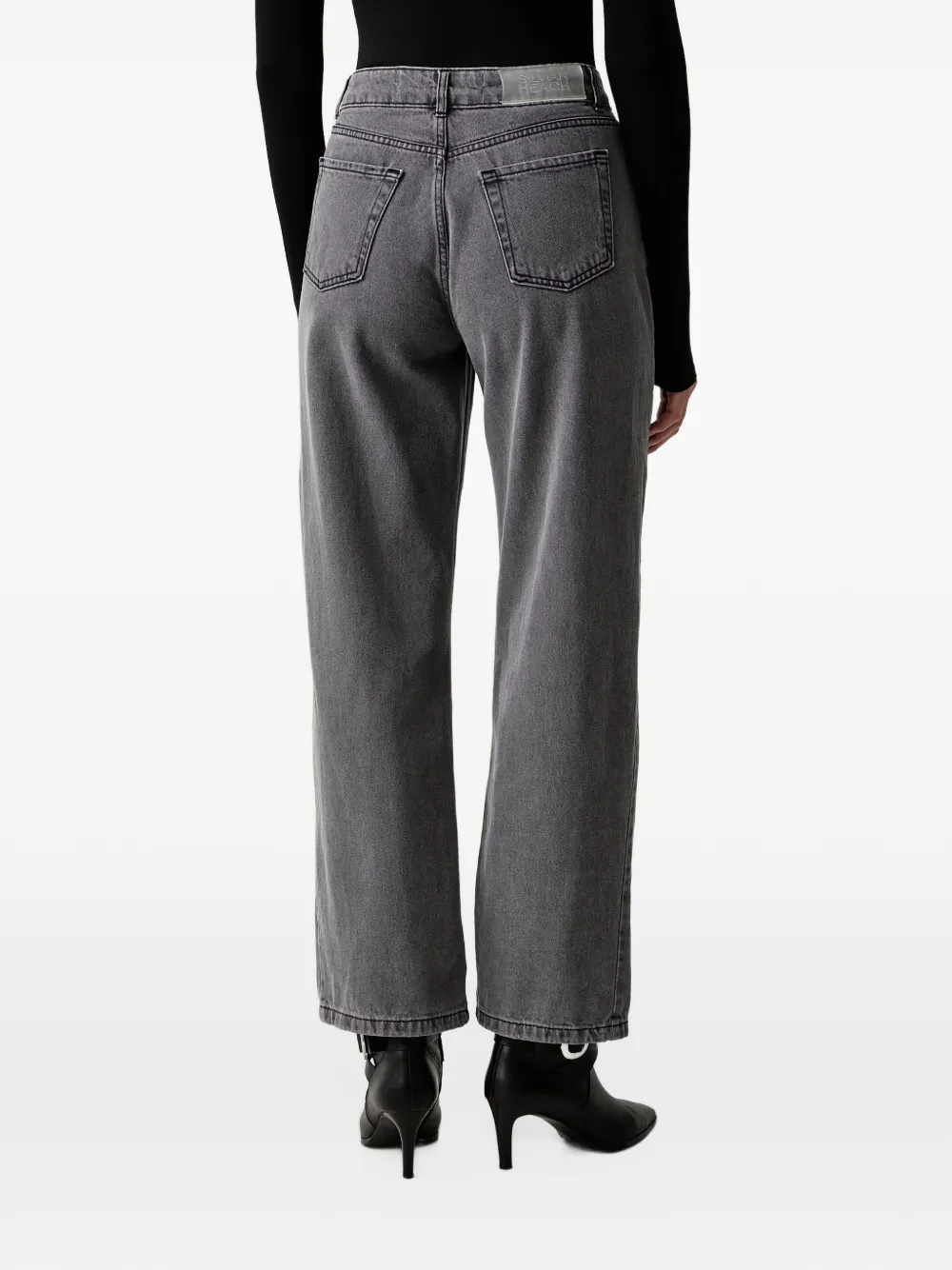 Silvian Heach high-waisted straight-leg jeans Grijs