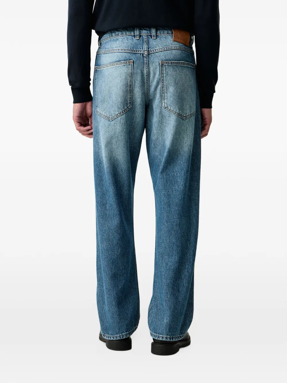 Sisley Straight jeans met vervaagd effect Blauw
