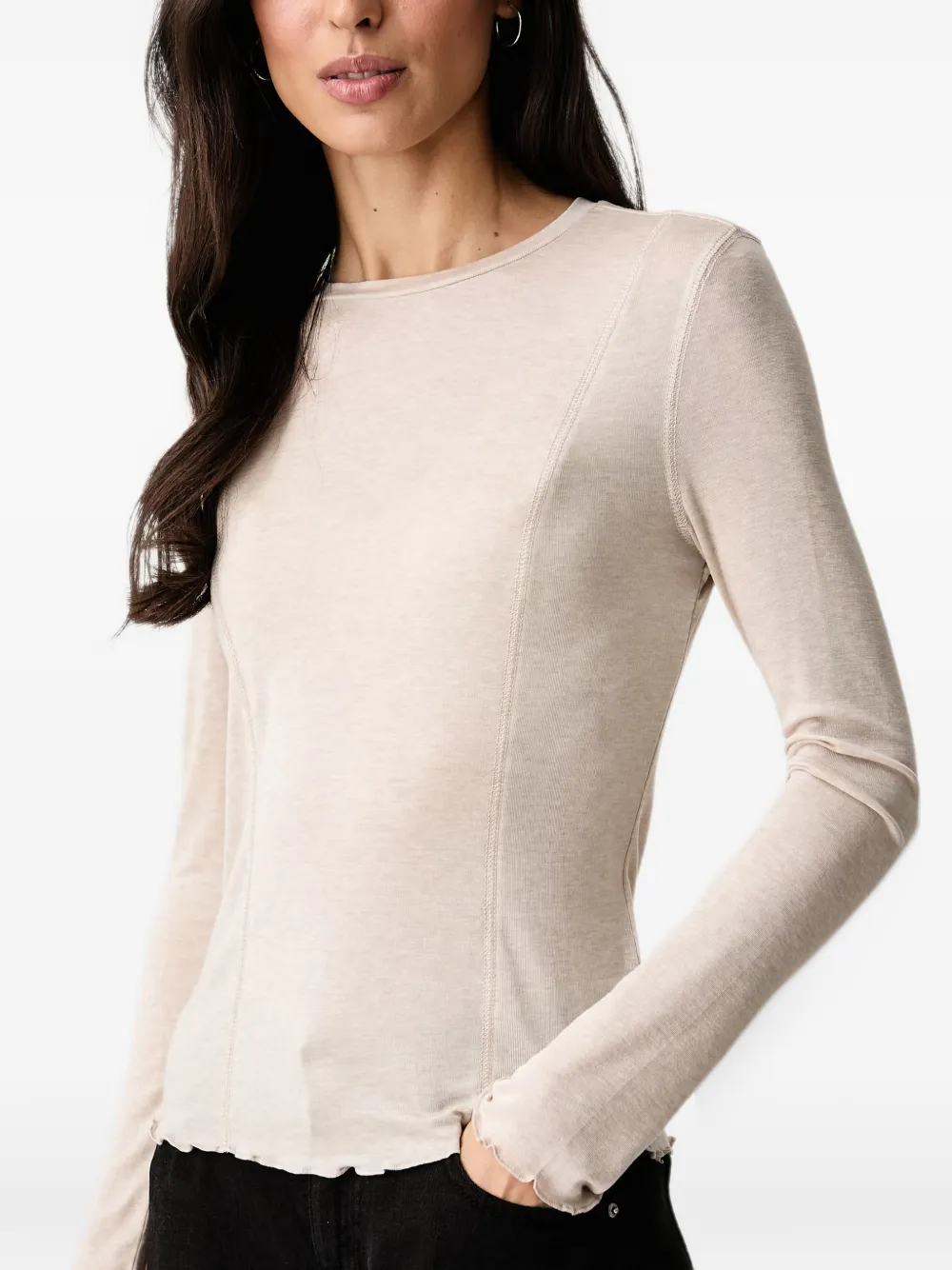 Scotch & Soda T-shirt met afwerking Beige