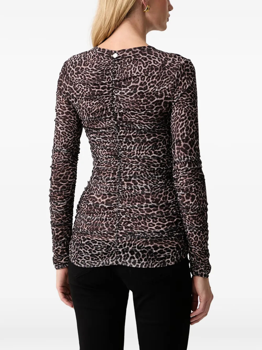 Silvian Heach Gerimpeld T-shirt met luipaard-print Bruin