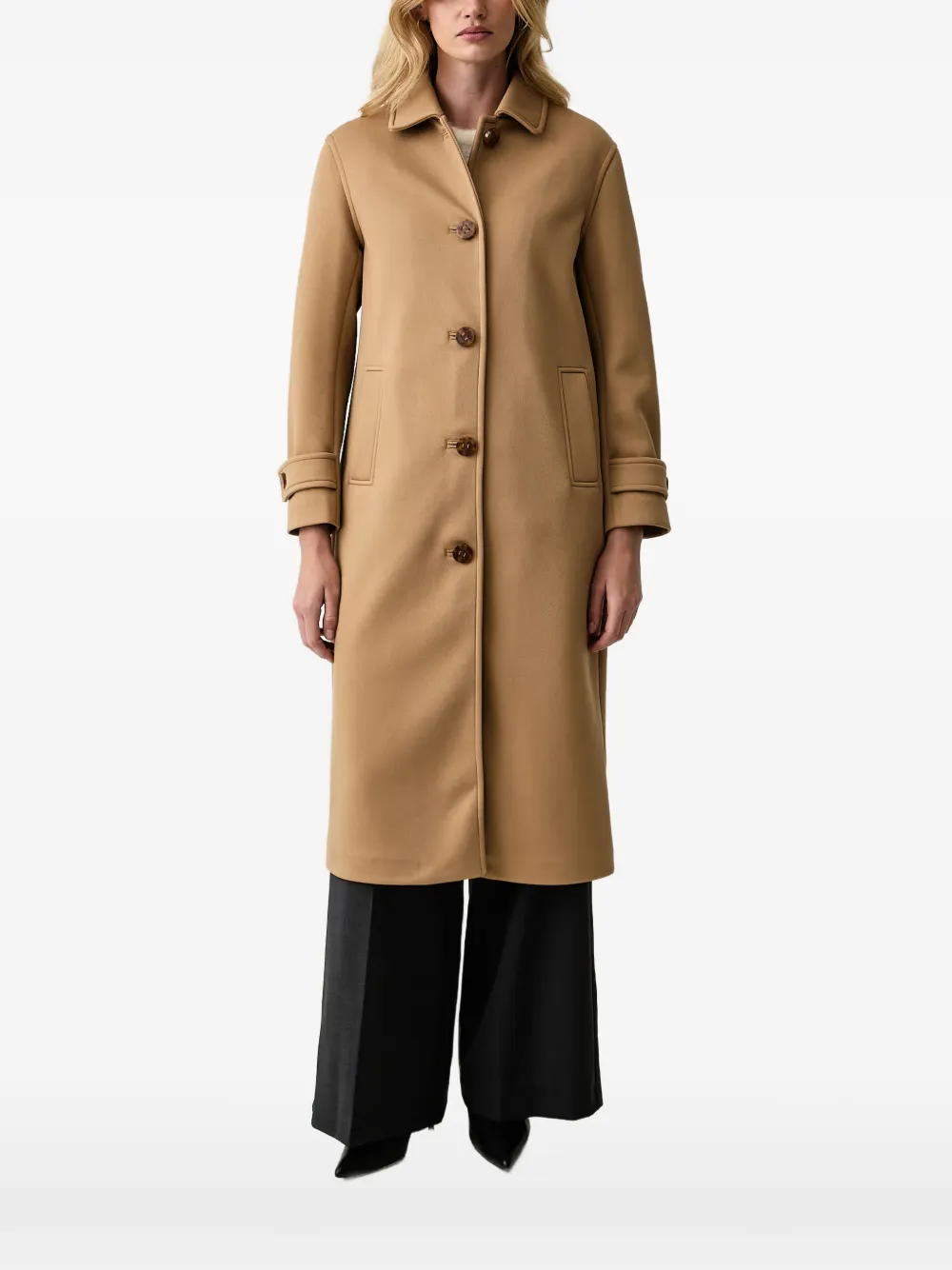 Silvian Heach button-up collared coat - Neutrals