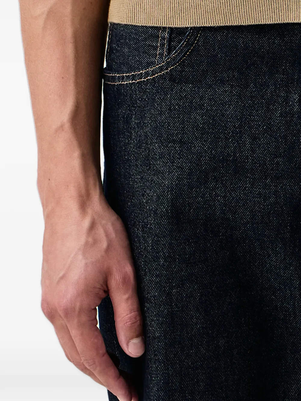 Sisley Jeans met contrasterende stiksels Blauw
