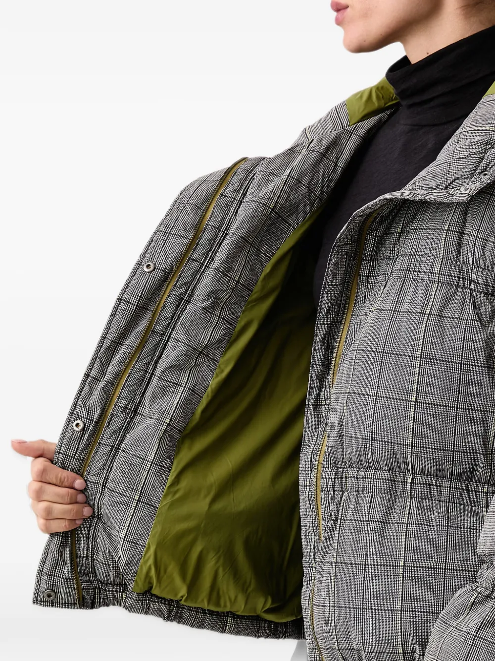 Scotch & Soda Geruit donsjack Grijs