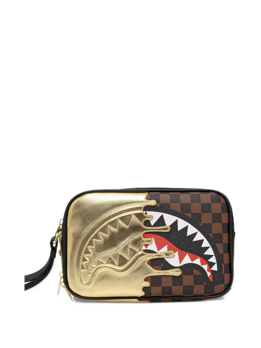 Sprayground Golden Dynasty makeup bag - Marrone