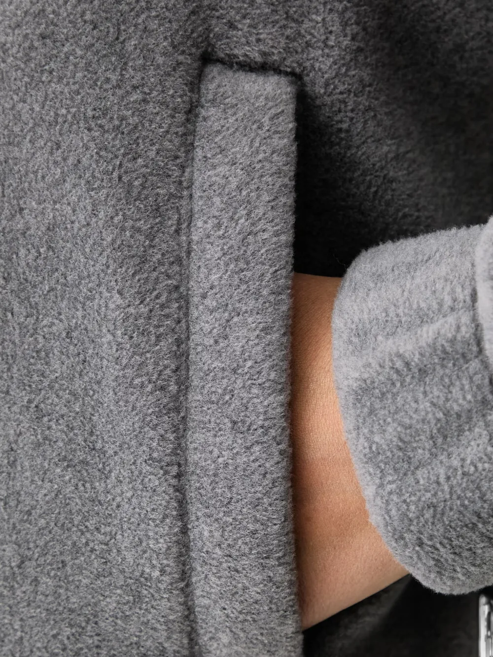 The North Face collared fleece jacket Grijs