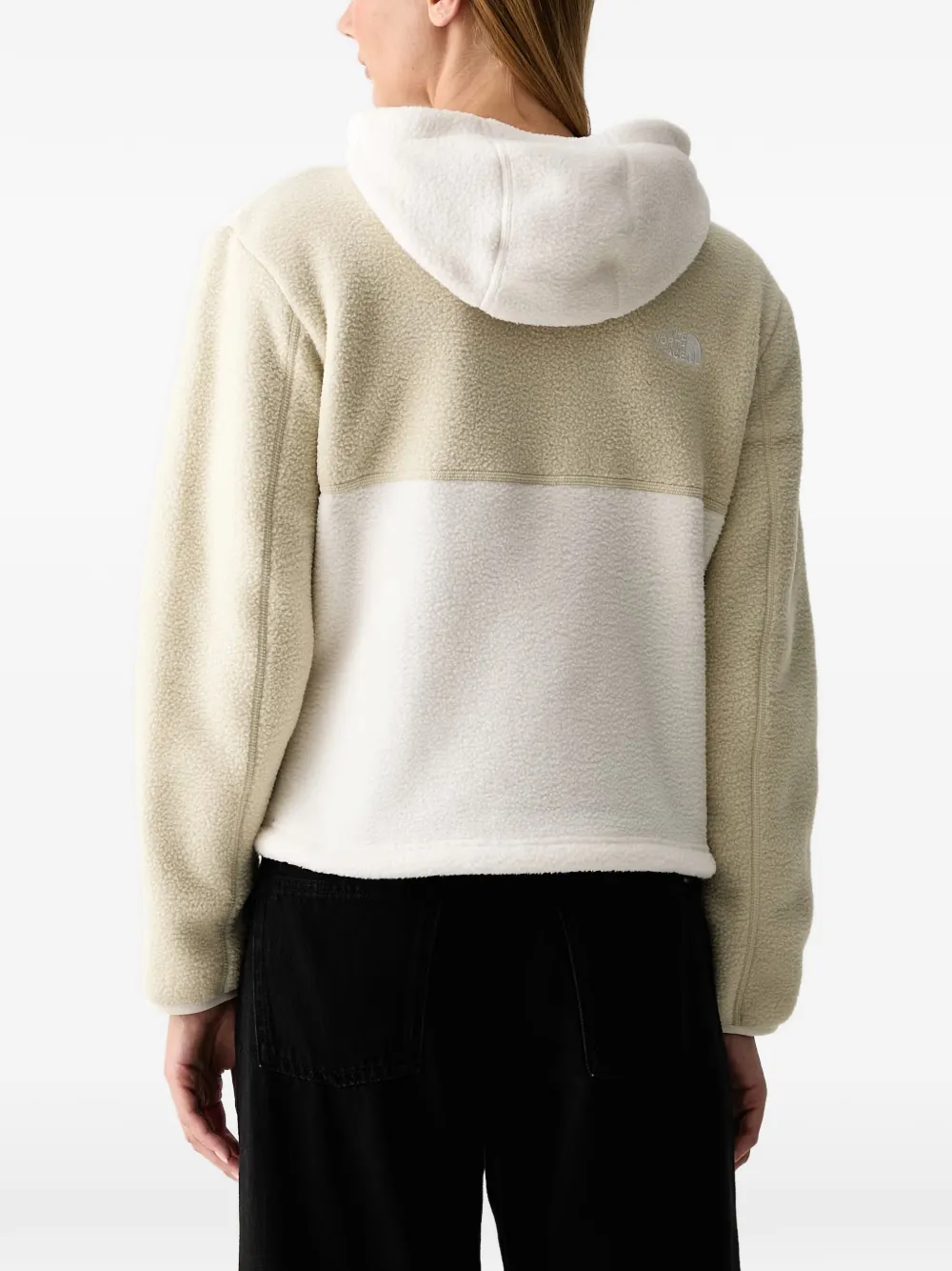 The North Face Yumiori 1 4 zip novelty hooded fleece jacket Wit