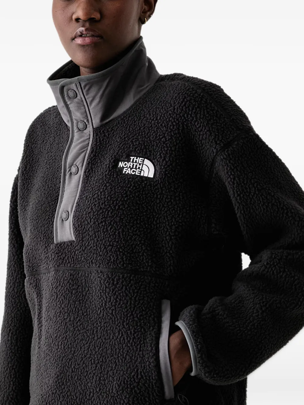 The North Face Cragmont 1 2 snap fleece jacket Zwart