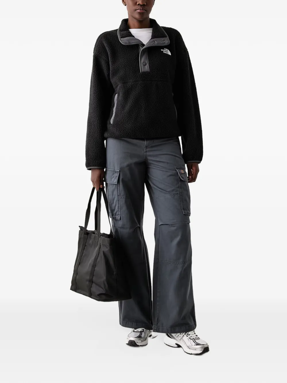 The North Face Cragmont 1 2 snap fleece jacket Zwart