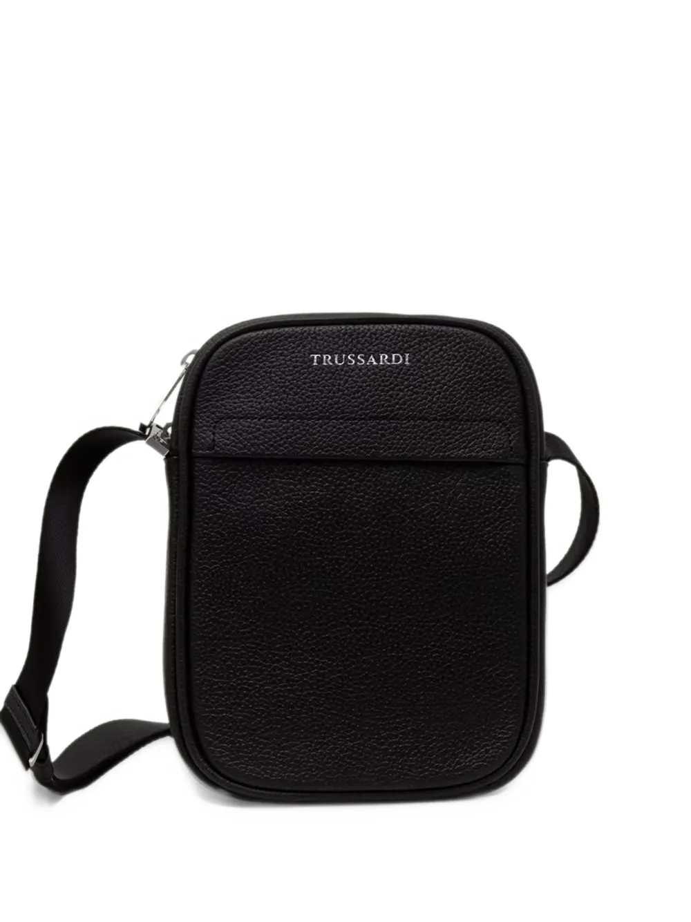 Trussardi small Office logo-lettering cross body bag - Nero