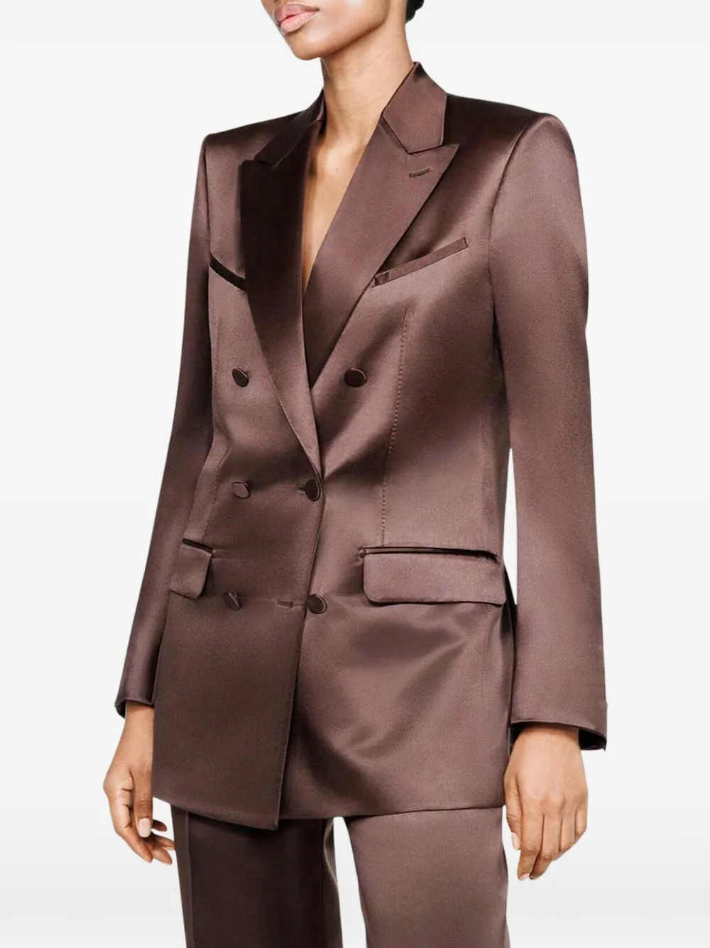 TOM FORD silk satin western jacket Bruin