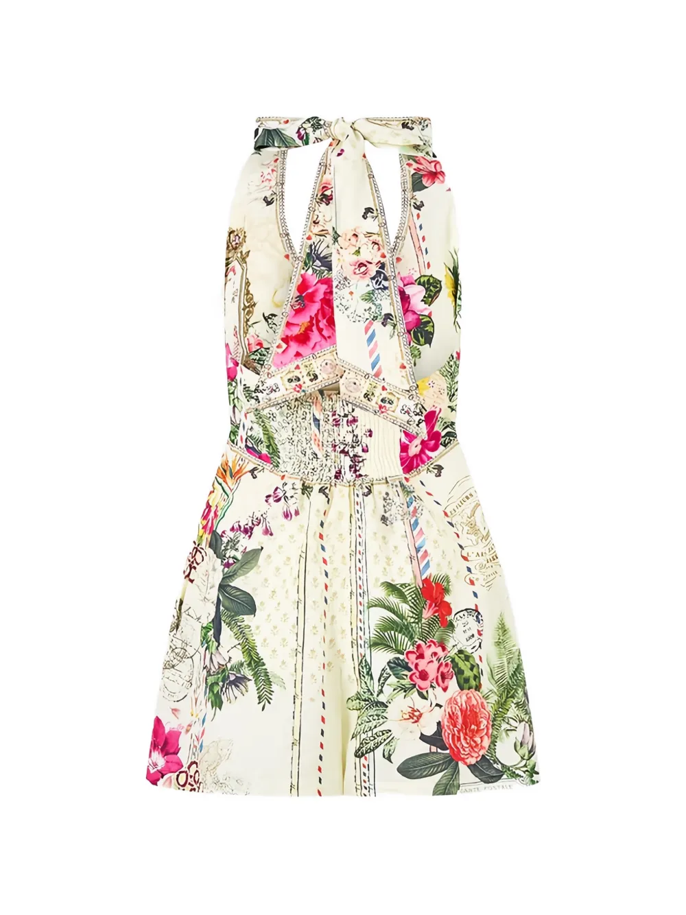 Camilla Playsuit met halternek Wit