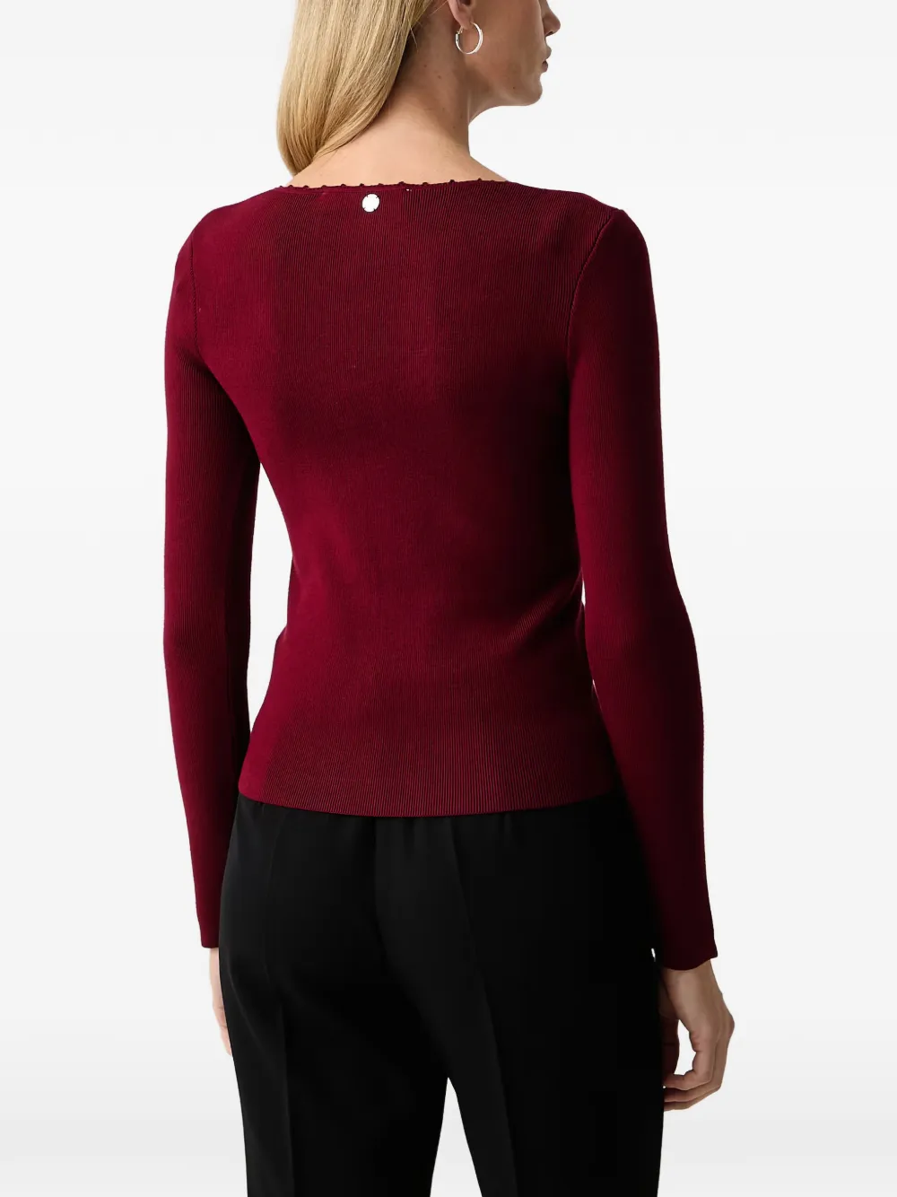 Silvian Heach cut-out ribbed sweater Rood