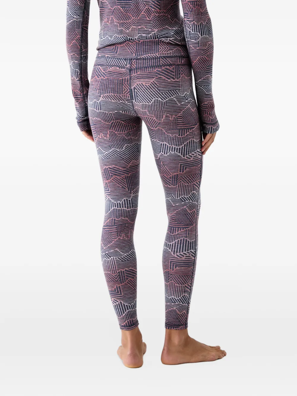 Smartwool Skibroek met geometrisch patroon Roze
