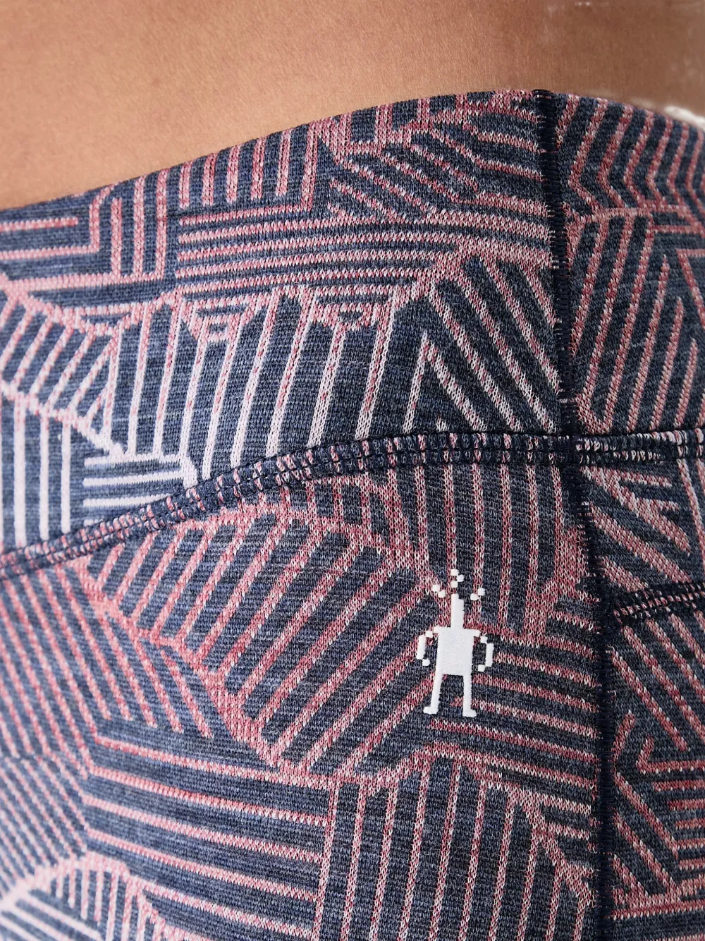Smartwool Skibroek met geometrisch patroon Roze