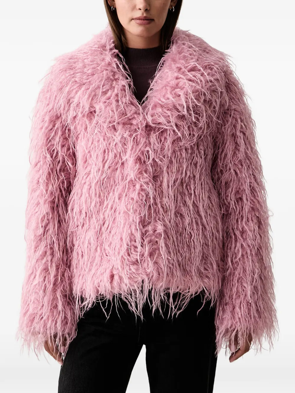 Silvian Heach faux-fur jacket - Rosa