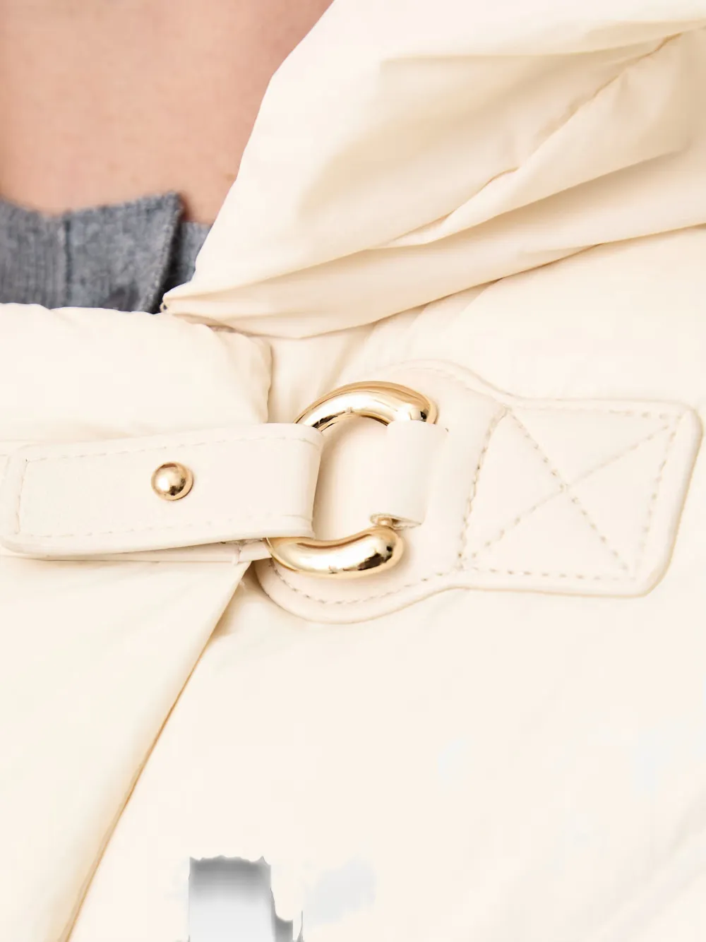 Silvian Heach buckle-fastening puffer jacket Beige