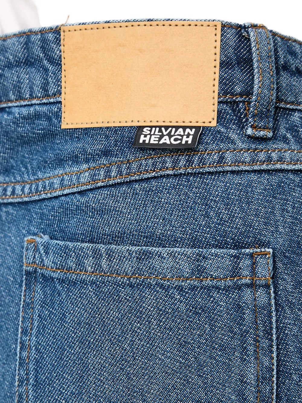 Silvian Heach wide-leg raw-cut jeans Blauw