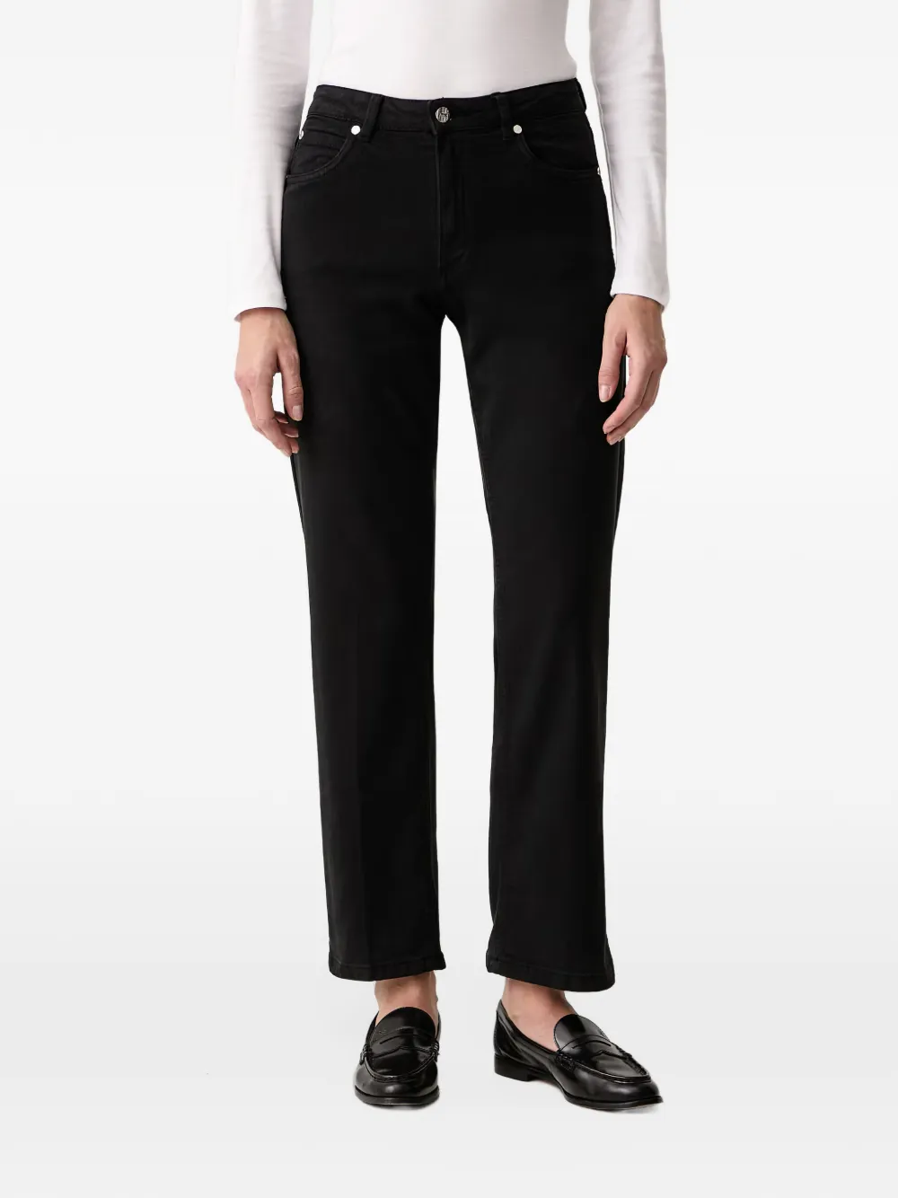 Silvian Heach logo-patch jeans - Nero