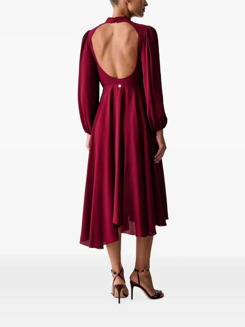 Silvian Heach Midi-jurk met strik en asymmetrische zoom Rood
