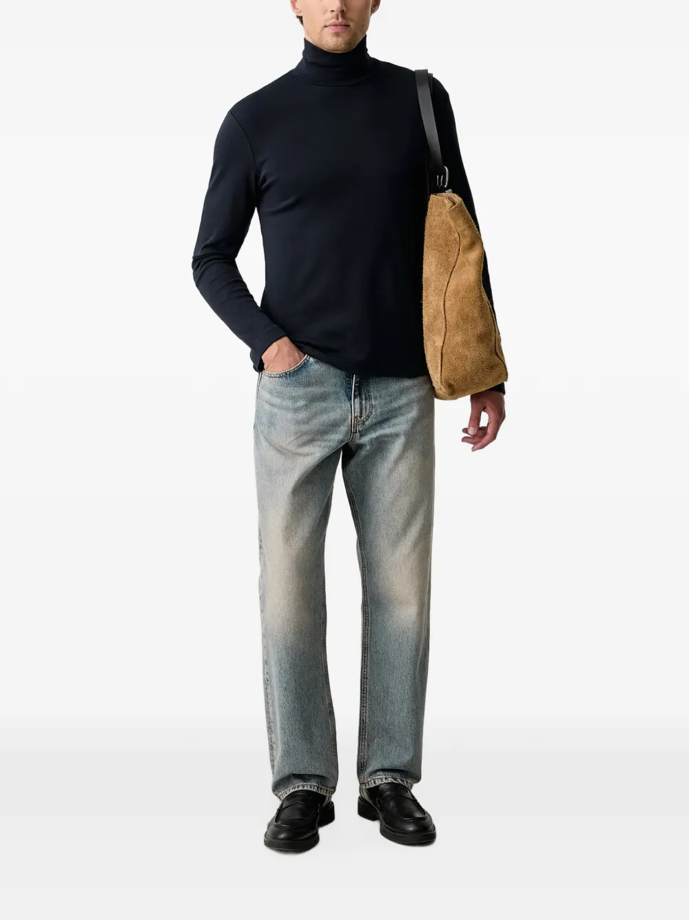 Sisley Jeans met wijde pijpen en verwassen effect Blauw