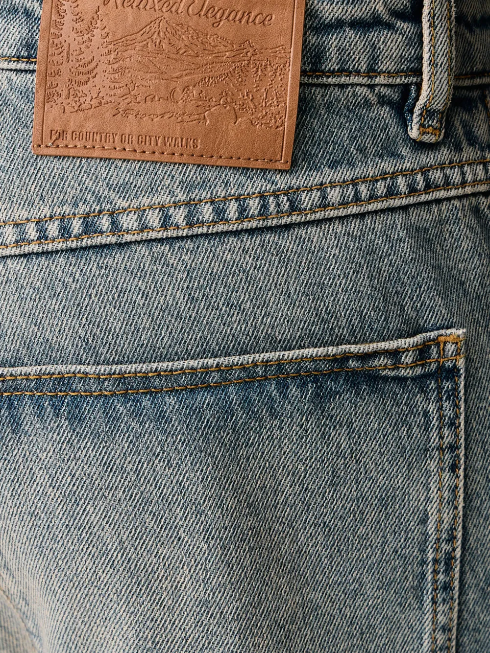 Sisley Jeans met wijde pijpen en verwassen effect Blauw