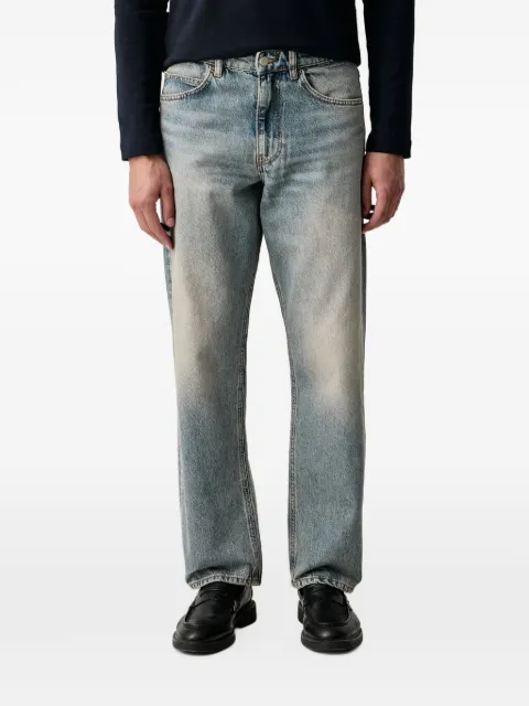 Sisley washed-effect wide-leg jeans