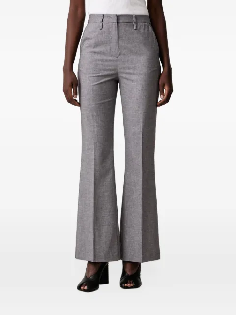 Sisley pressed-crease flared trousers