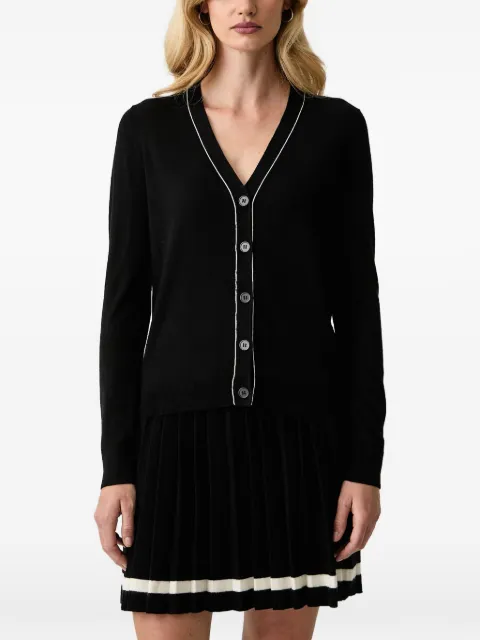 Silvian Heach piped-trim button-up cardigan