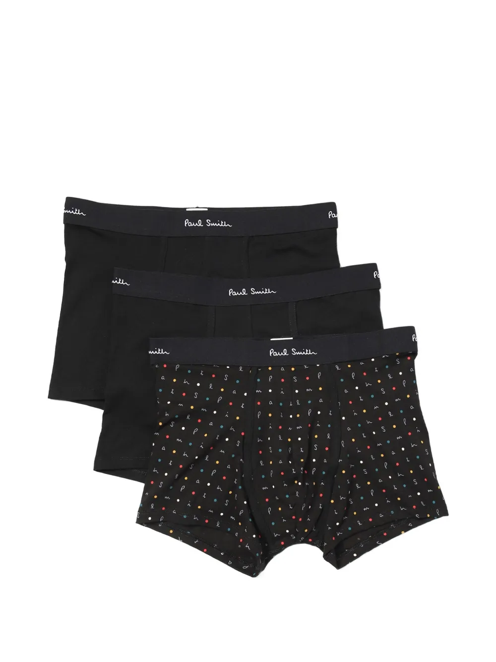 Paul Smith Boxer con logo in vita (3 pezzi) - Nero