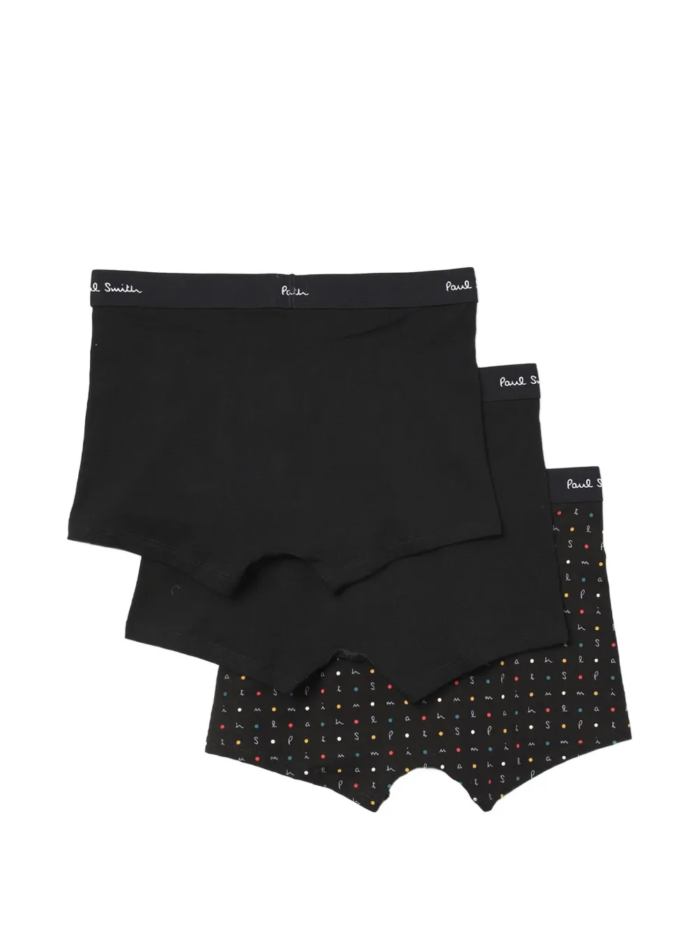 Paul Smith logo-waistband pack of three boxer briefs Zwart