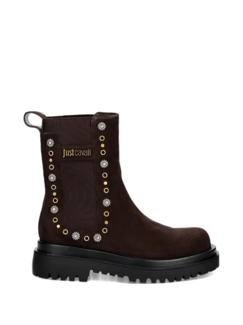 Just Cavalli stud-embellished calf suede boots