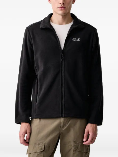JACK WOLFSKIN logo-embroidered zip-up sweater