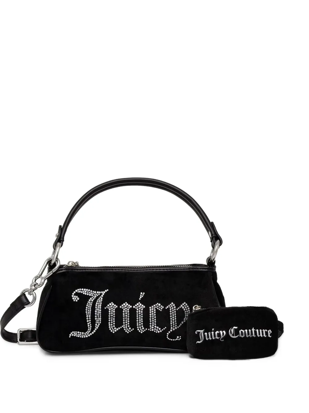 Juicy Couture small Kimberly rhinestone-logo tote bag Zwart