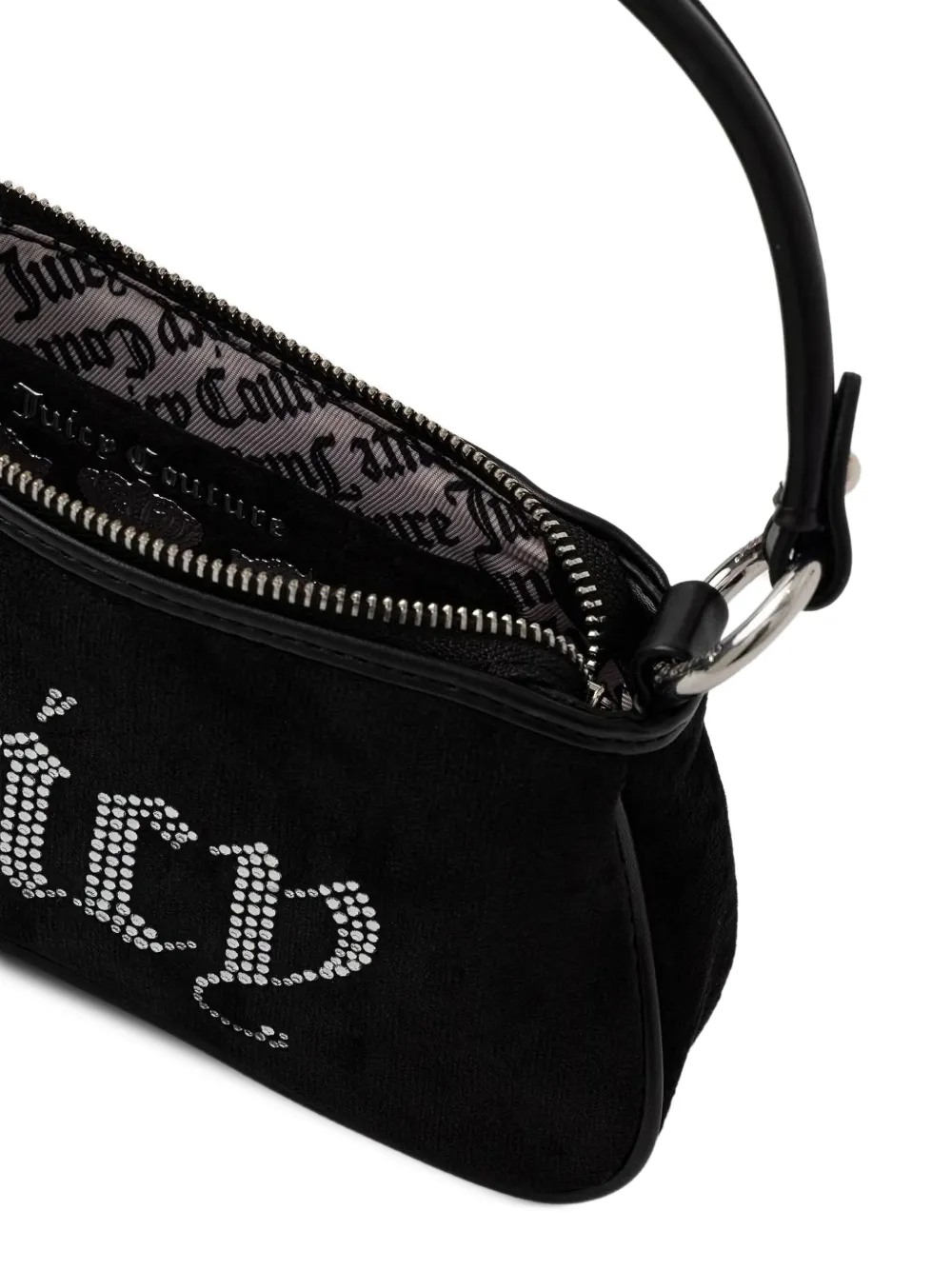 Juicy Couture small Kimberly rhinestone-logo tote bag Zwart