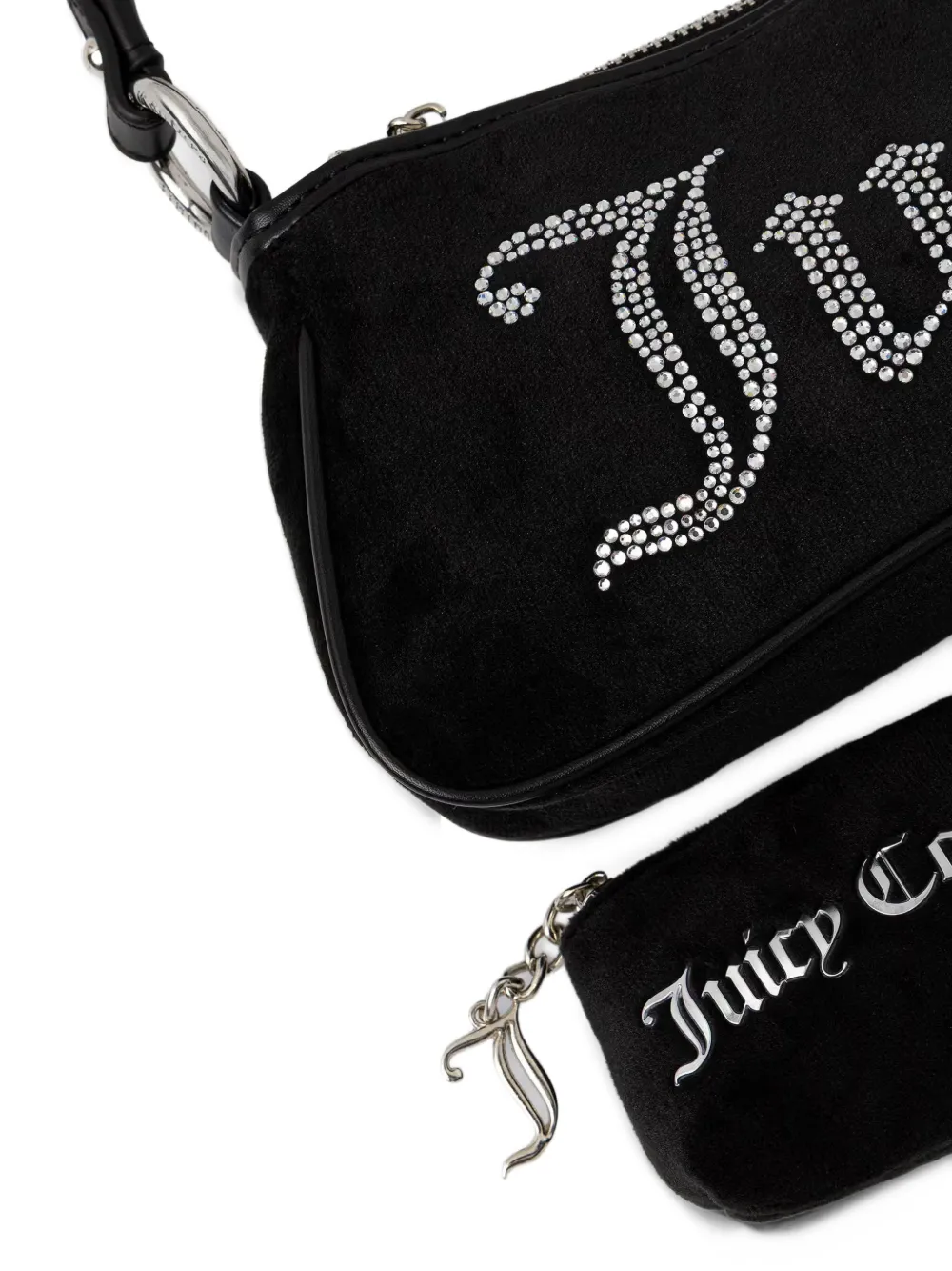 Juicy Couture small Kimberly rhinestone-logo tote bag Zwart
