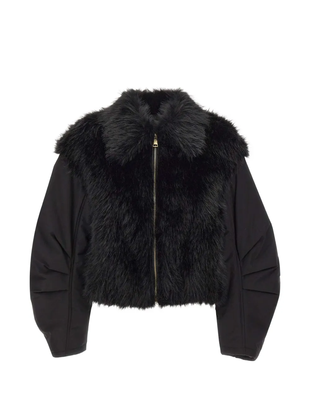 kaos faux-fur panelled jacket - Nero
