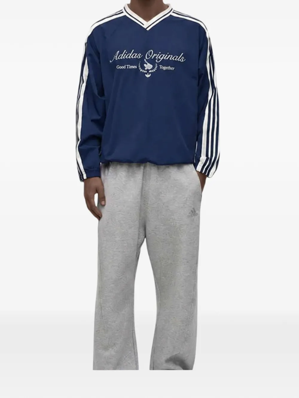 adidas V-neck Originals sweater Blauw