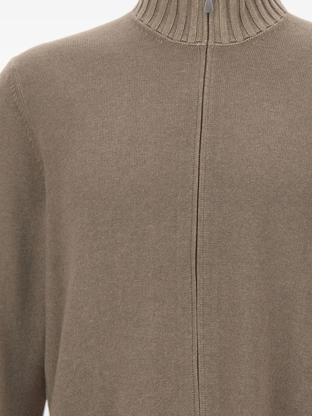 Gran Sasso zip-up cardigan sweater Bruin