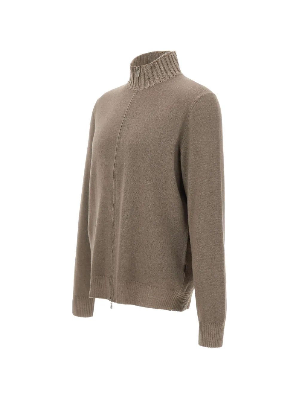 Gran Sasso zip-up cardigan sweater Bruin