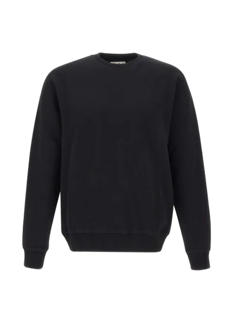 MC2 Saint Barth black Fourseason cotton sweatshirt with logo-embroidery