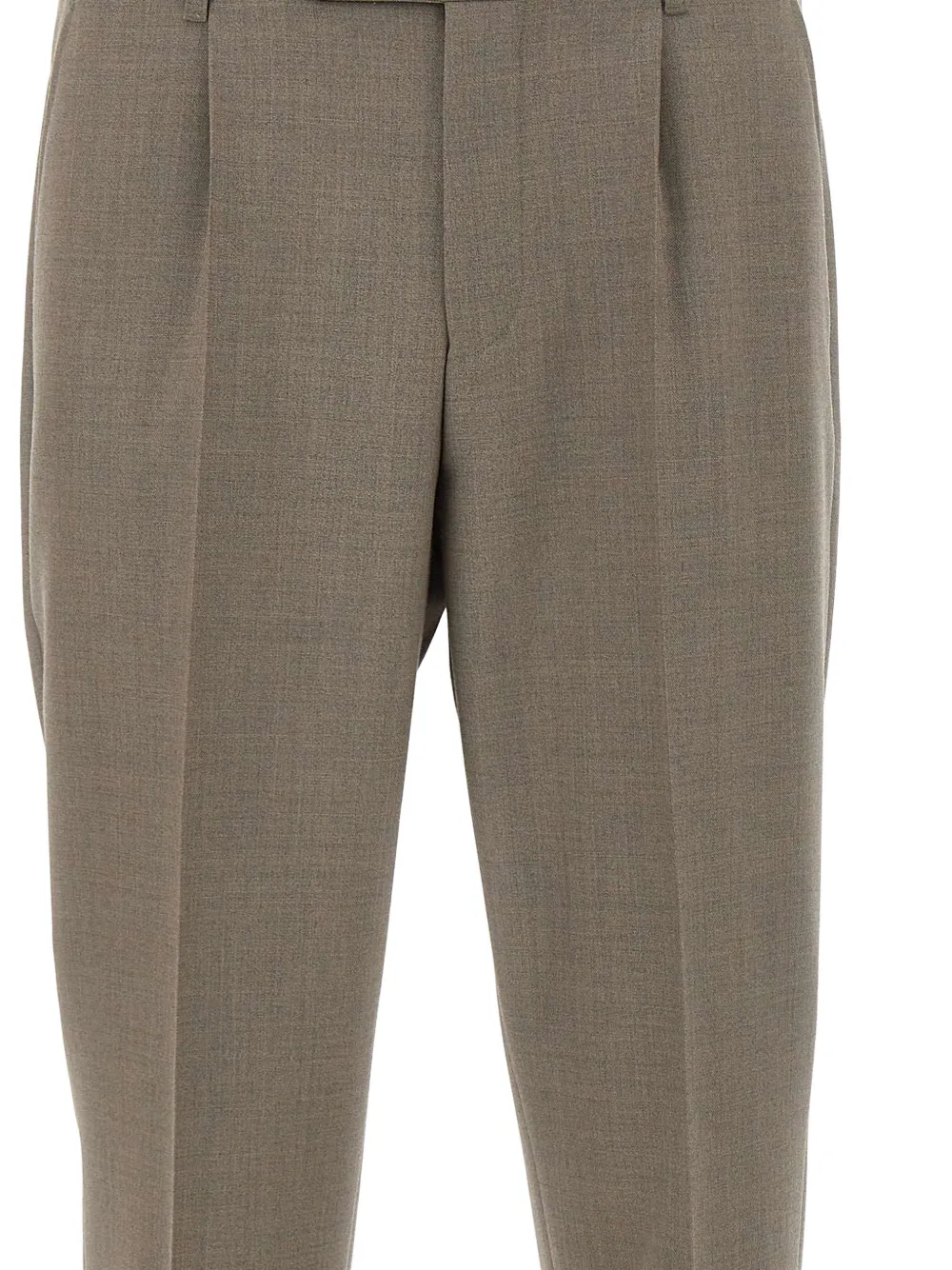 BOSS pleated relaxed-fit trousers in virgin wool Beige